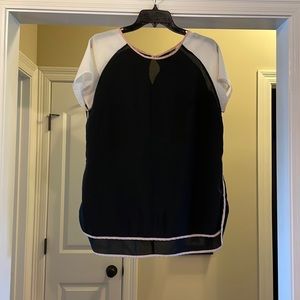 Mossimo Blouse with Pink Piping Detail